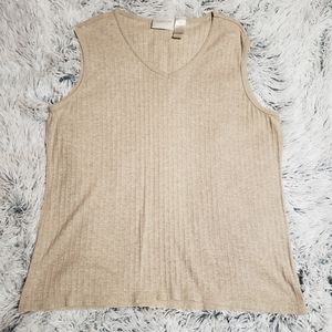 Liz Claiborne Ribbed Sleeveless Top